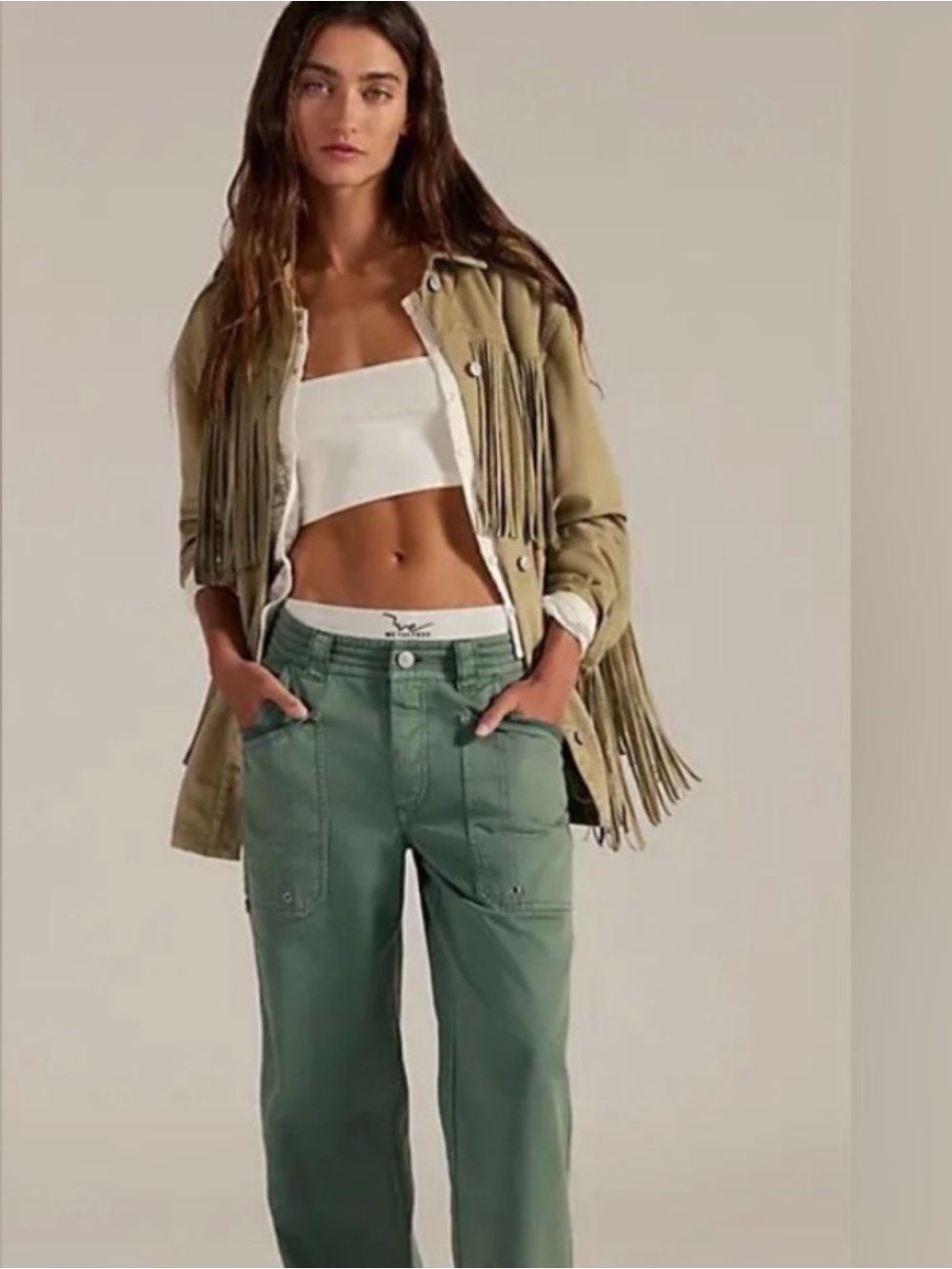 We The Free Green Utility Pants